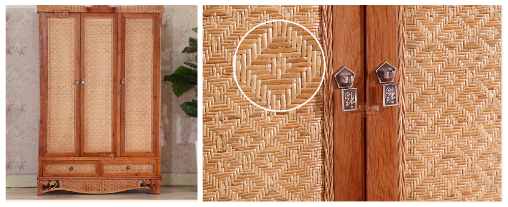 Rattan Material Use For The Wardrobe