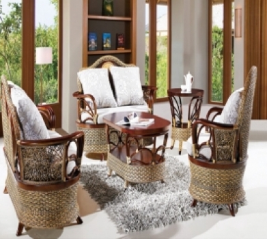 Rattan +wood safa RWSA 04